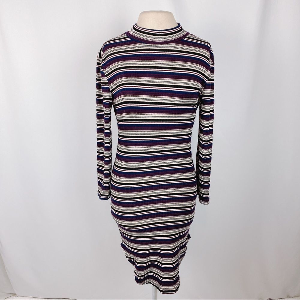 Justify Ribbed Turtleneck Dress